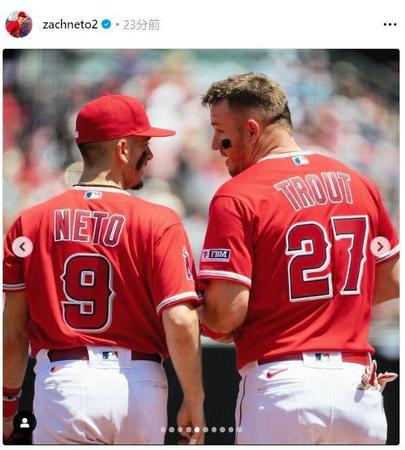 　エンゼルス・ネトのインスタグラム（ｚａｃｈｎｅｔｏ２）より