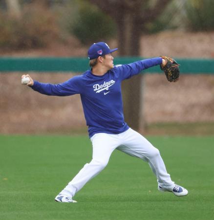 大谷翔平、キャンプインへ備え　山本由伸も球団施設で調整