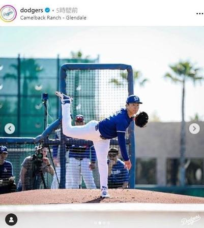 　ドジャース公式インスタグラム（＠ｄｏｄｇｅｒｓ）より