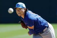 　ドジャース戦に先発でオープン戦初登板し、２回１／３を３安打３失点、５三振だったカブス・今永（共同）