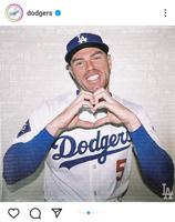 　ドジャースの公式インスタグラム（ｄｏｄｇｅｒｓ）より