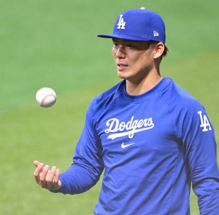 　練習を行った山本（撮影・伊藤笙子）