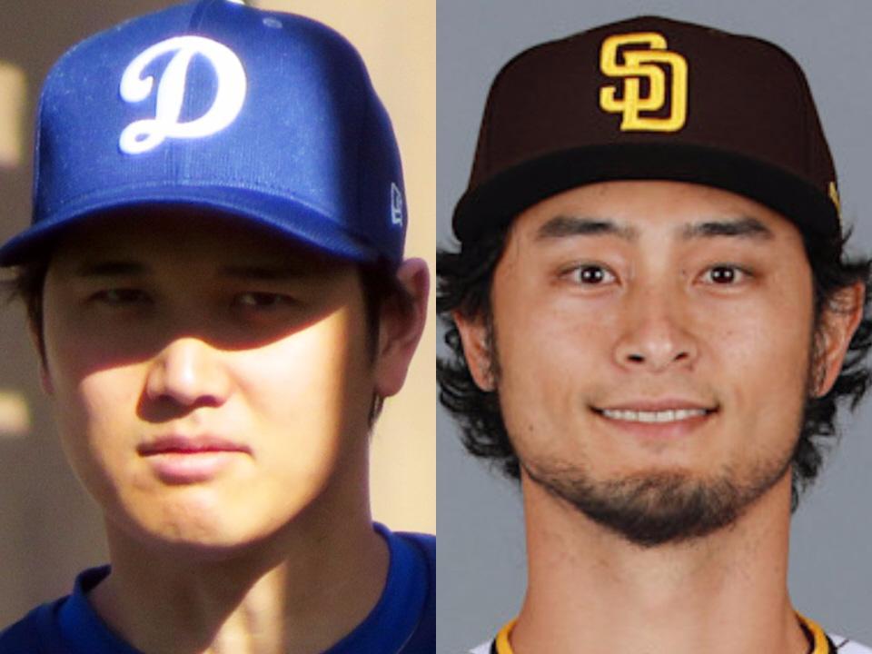 　大谷翔平（左）とダルビッシュ有