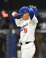 　１回、キム・ハソンに犠飛を許し、追加点を与えた山本