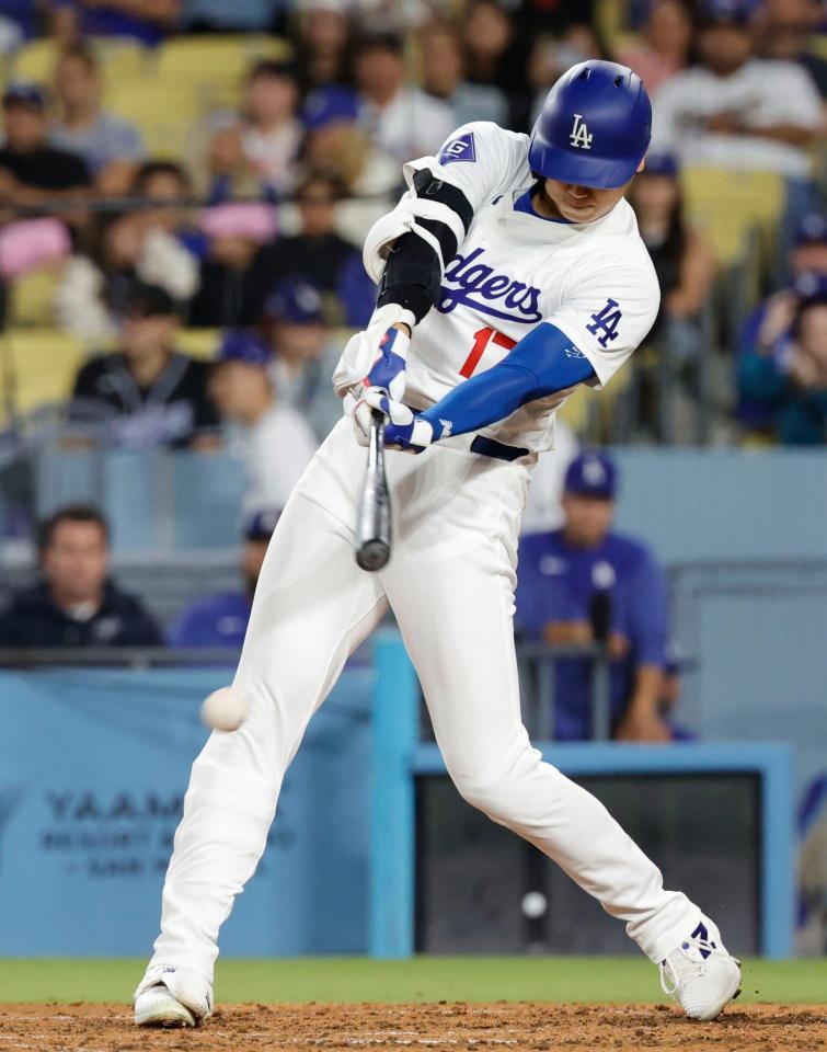 　ナショナルズ戦の４回、好機に二ゴロに倒れる大谷