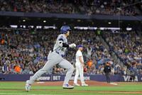 　１回、７号ソロを放った大谷（共同）