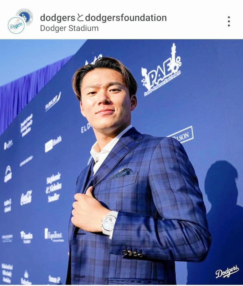 　山本由伸の公式インスタグラム（＠ｄｏｄｇｅｒｓ）から