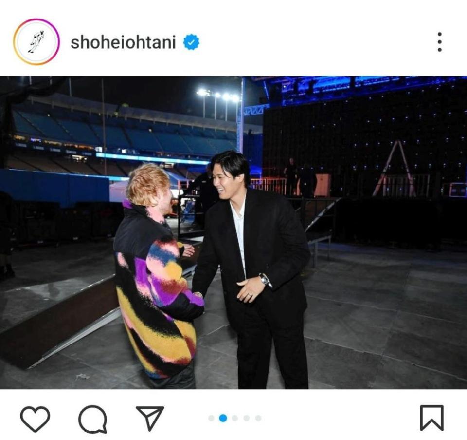 大谷とエド・シーラン（＠ｓｈｏｈｅｉｏｈｔａｎｉ）から