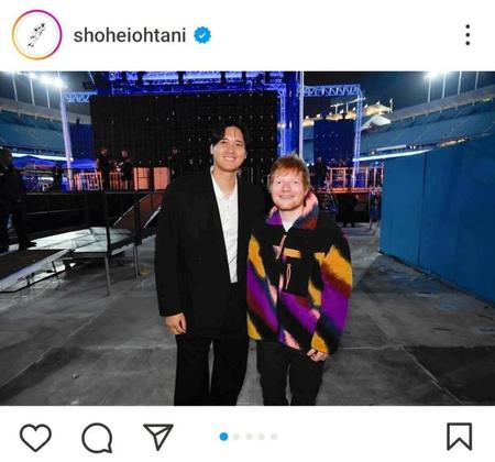 　大谷とエド・シーラン（＠ｓｈｏｈｅｉｏｈｔａｎｉ）から