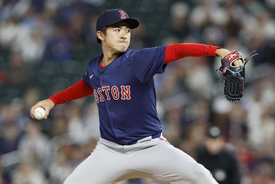 　７回途中から登板した上沢（提供・共同通信社）