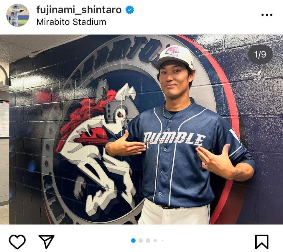 　藤浪晋太郎インスタグラム（ｆｕｊｉｎａｍｉ＿ｓｈｉｎｔａｒｏ）より