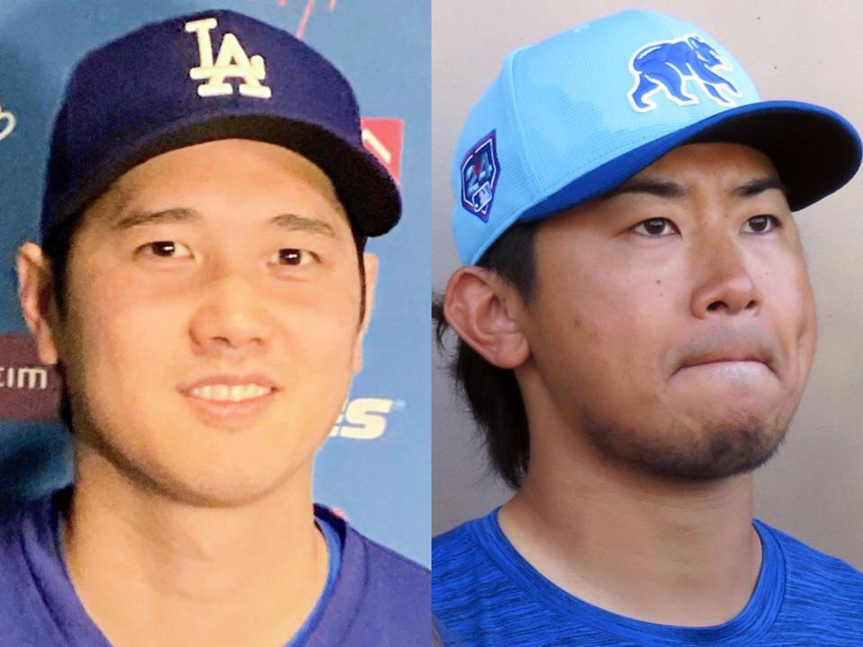 　ドジャース・大谷（左）とカブス・今永