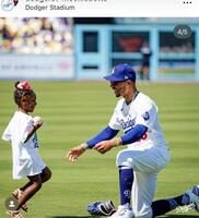 　ドジャースの公式インスタグラム＠ｄｏｄｇｅｒｓより