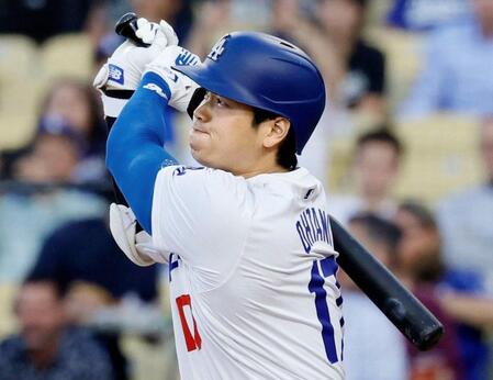 大谷翔平　弾丸打球で一、二塁間突破の右前打　シーズン最終盤に９試合連続安打も…後続が相次いで凡退