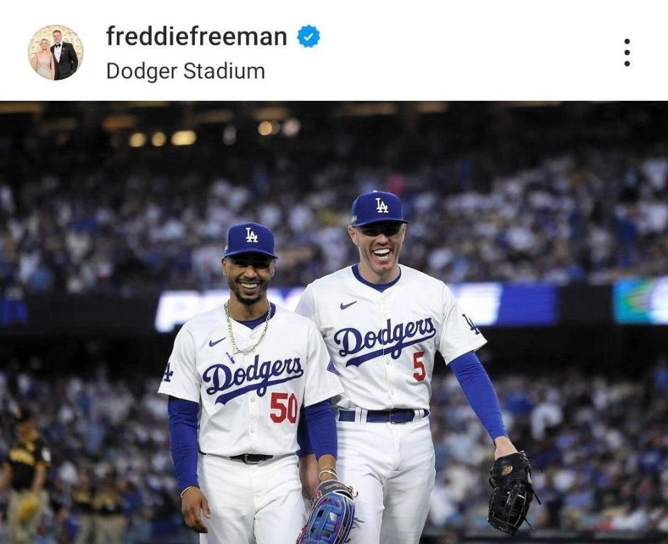 　フリーマンのインスタグラム（ｆｒｅｄｄｉｅｆｒｅｅｍａｎ）より 