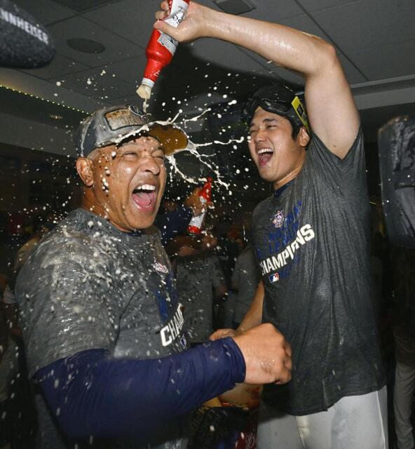 大谷と激突 ヤンキース・スタントンの上腕二頭筋に驚がく 大谷と激突 ヤンキース・スタントンの上腕二頭筋に驚がく