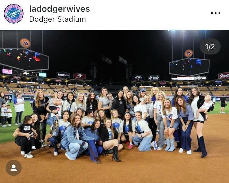 　リーグ優勝を喜ぶドジャースの奥さまたち。インスタグラム＠ｌａｄｏｄｇｅｒｗｉｖｅｓより