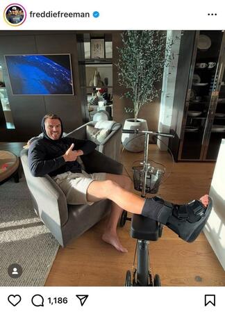 　フリーマンのインスタグラム（ｆｒｅｄｄｉｅｆｒｅｅｍａｎ）より