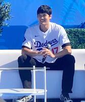 　トークショーで質問に答える大谷（撮影・小林信行）