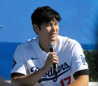 　トークショーで質問に答える大谷（撮影・小林信行）