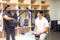 　ＣＭ撮影中の１コマ