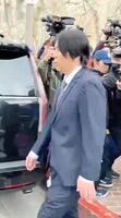 　判決を受け、裁判所を後にする水原一平被告（撮影・小林信行）