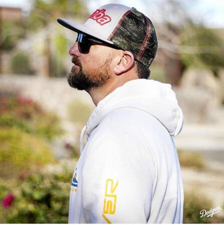 　キャンプ施設に入るイェーツ（ロサンゼルス・ドジャース提供）