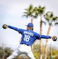 　トレーニングを行う山本（ロサンゼルス・ドジャース提供）