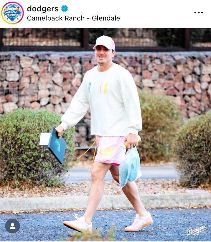 　キケ・ヘルナンデス選手。ドジャースの公式インスタグラム＠ｄｏｄｇｅｒｓより