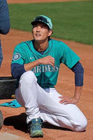 　練習を終えた藤浪（共同）