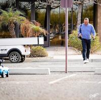 　帰路に就くロバーツ監督（ロサンゼルス・ドジャース提供）