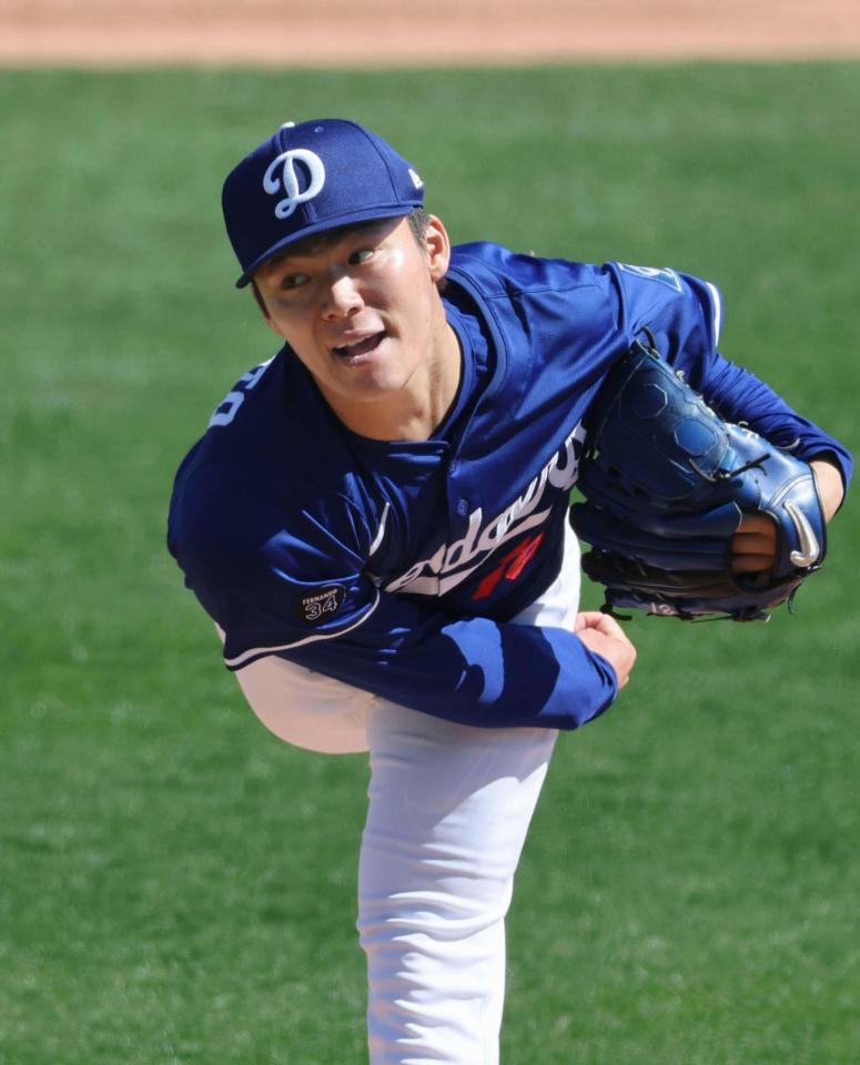 　カブス戦に先発した山本（共同）