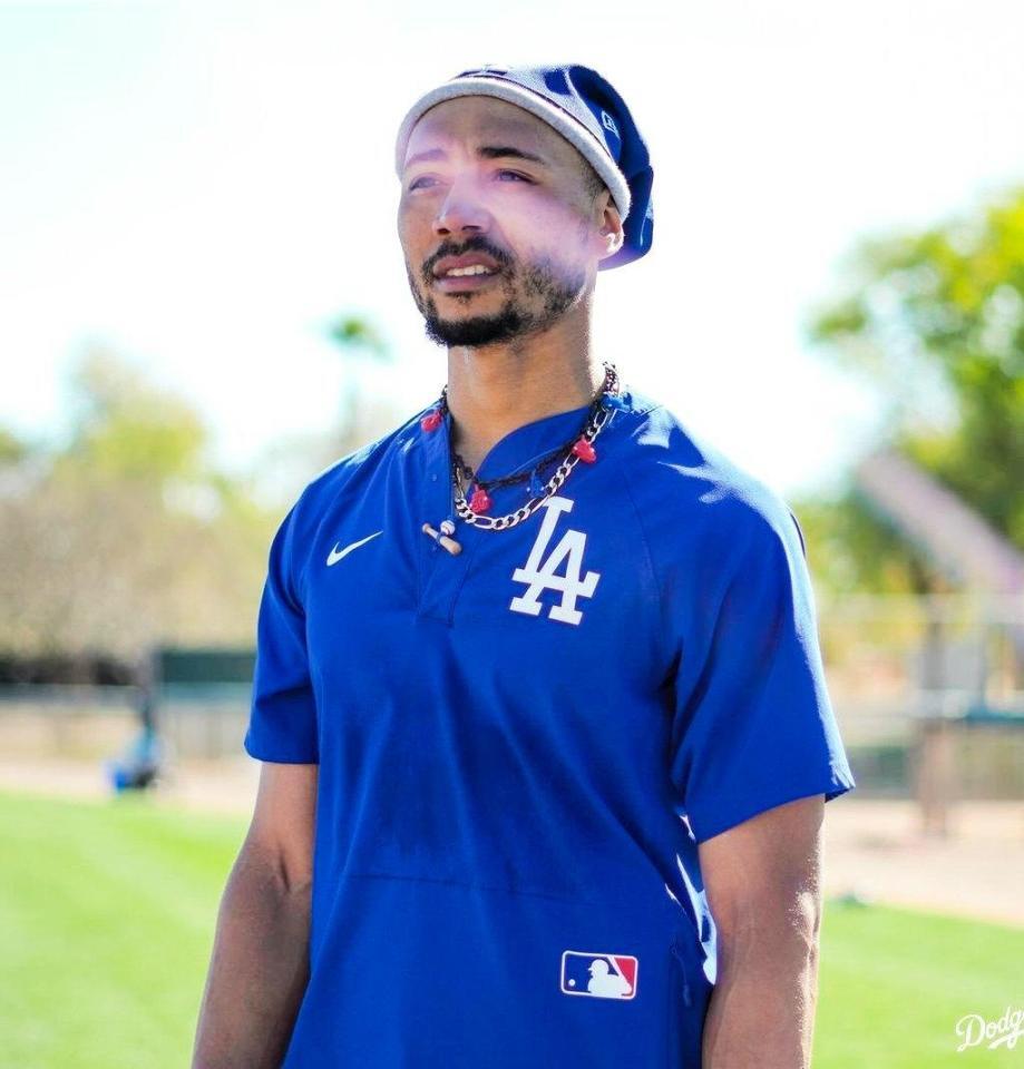 　スプリングトレーニングで調整するベッツ（ロサンゼルス・ドジャース提供）