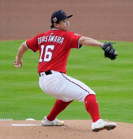 　メッツ戦に先発し、１回を１安打無失点だった小笠原（共同）