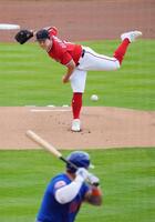 　メッツ戦に先発し、１回を１安打無失点だった小笠原（共同）