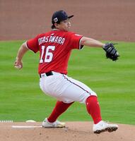 　メッツ戦に先発し、１回を１安打無失点だった小笠原（共同）