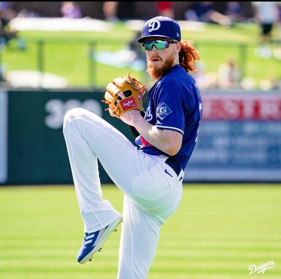 　先発し１回を無失点に抑えたメイ（ロサンゼルス・ドジャース提供）