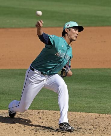 　ジャイアンツ戦に登板した藤浪（共同）