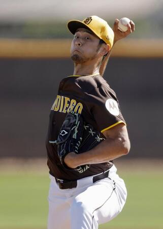 ダルビッシュ被弾　６奪三振も５安打４失点　練習試合で５０球