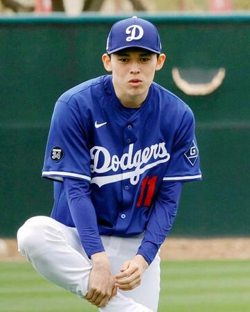 　米で初の実戦マウンドに立つドジャース・佐々木（共同）