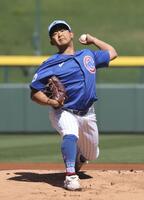 　先発し、４回２安打無失点だった今永（共同）