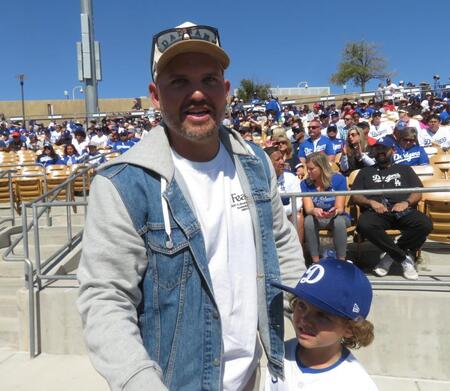 　ブランドン・レアードと愛息セバスチャン君