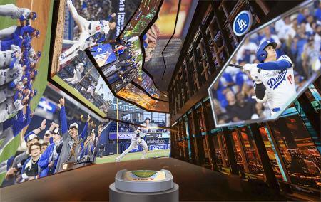 　ドジャースと大リーグ機構が開催する展覧会＝東京都港区（（Ｃ）ドジャース・エクスペリエンス展）