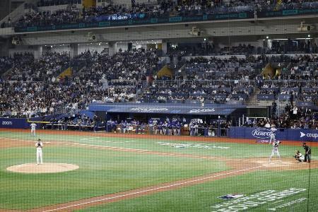 　ソウルで行われた米大リーグの開幕戦＝２０２４年３月（共同）