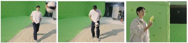 ぶっつけ本番でリフティングに挑戦した大谷選手。その結果は！？（伊藤園提供）