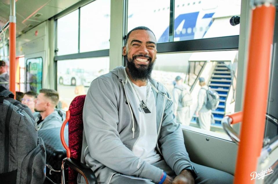 　テオスカー・ヘルナンデス（ロサンゼルス・ドジャース提供）