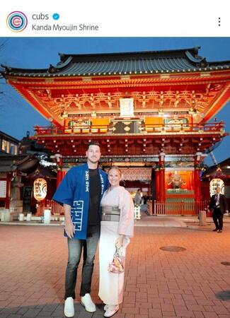 　カブスの球団公式インスタグラム（ｃｕｂｓ）より