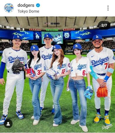 ドジャースの公式インスタグラム（＠ｄｏｄｇｅｒｓ）から