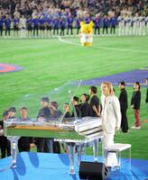 　国歌演奏するＸ　ＪＡＰＡＮのＹＯＳＨＩＫＩ（撮影・吉澤敬太）