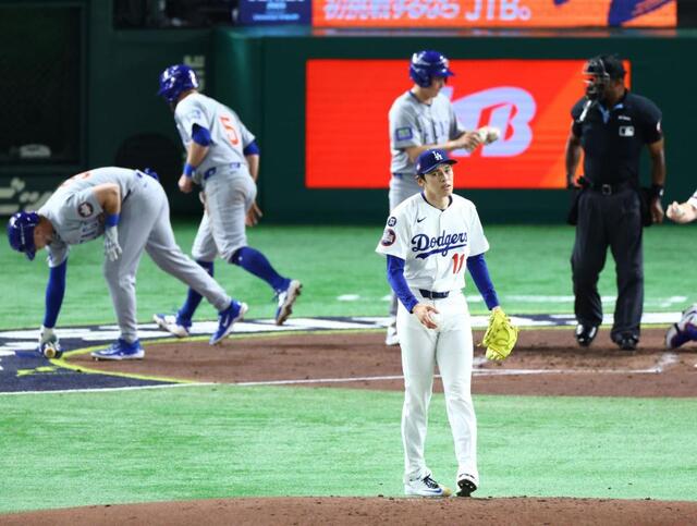 朗希　突然の乱調３連続四球で押し出し
